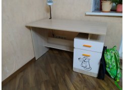 Письменный стол Кот №17 туя светлая / белый фото покупателя 1